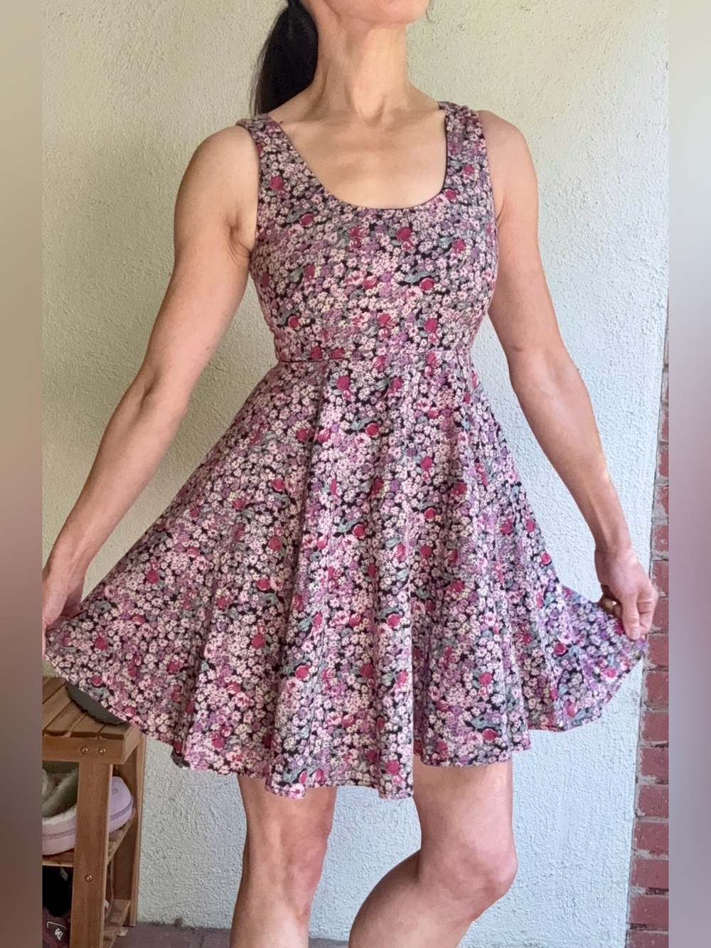 Kimchi Blue Sleeveless Floral Mini Summer Dress Size XS